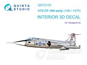 3D Декаль интерьера кабины CF-104 early (Hasegawa)