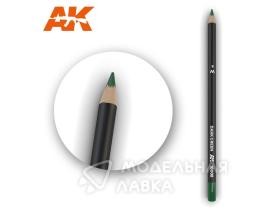Акварельный карандаш Темно-зеленый