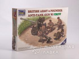 British Army 6 Pounder Anti-Tank Gun w/Crew