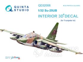 Декаль интерьера кабины Су-25УБ (для модели Trumpeter)
