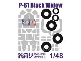 Окрасочная маска на P-61 Black Widow (Hobby Boss)