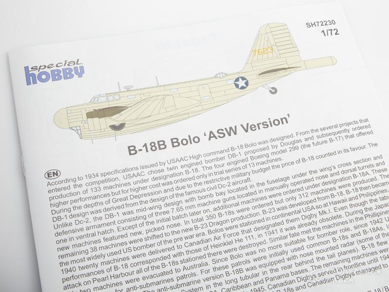 Сборная модель B-18B Bolo 'ASW Version' Special Hobby