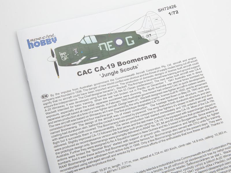 Фото #7 для Сборная модель CAC CA-19 Boomerang ‘Jungle Scouts’