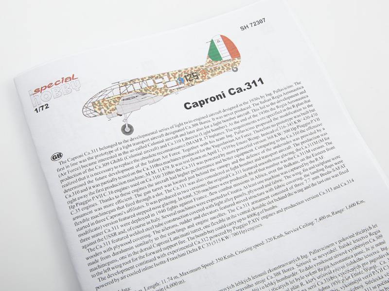 Сборная модель Caproni Ca.311 Special Hobby