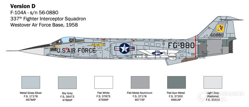 Фото #9 для Сборная модель F-104 A/C Starfighter