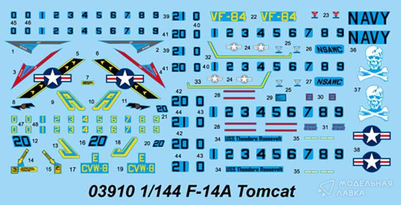 Сборная модель F-14A Tomcat Trumpeter