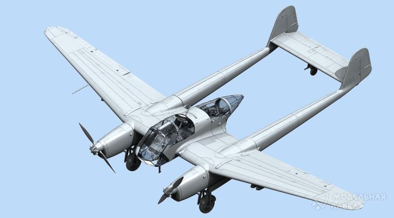 Сборная модель германский самолет-разведчик FW 189A-1 ICM