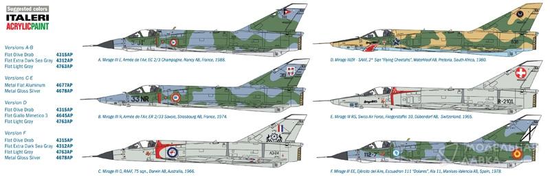 Фото #12 для Сборная модель истребитель Dassault Mirage III E/R