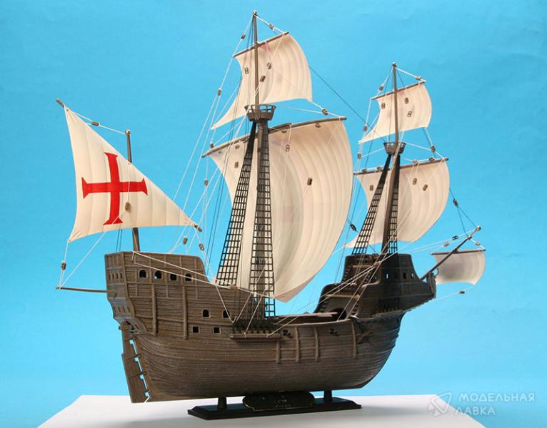 Фото #4 для Корабль конкистадоров "Сан Габриэль" XVI в. c клеем, кисточкой и красками.
