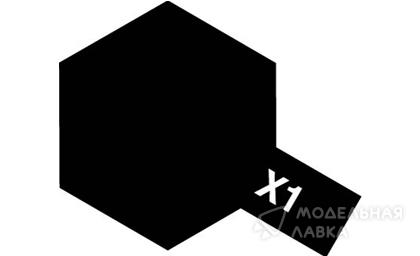Краска глянцевая эмалевая (Черная), X-1 Tamiya