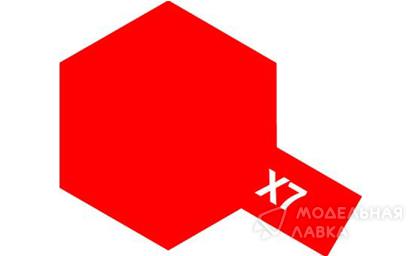Краска глянцевая эмалевая (Красная), X-7 Tamiya