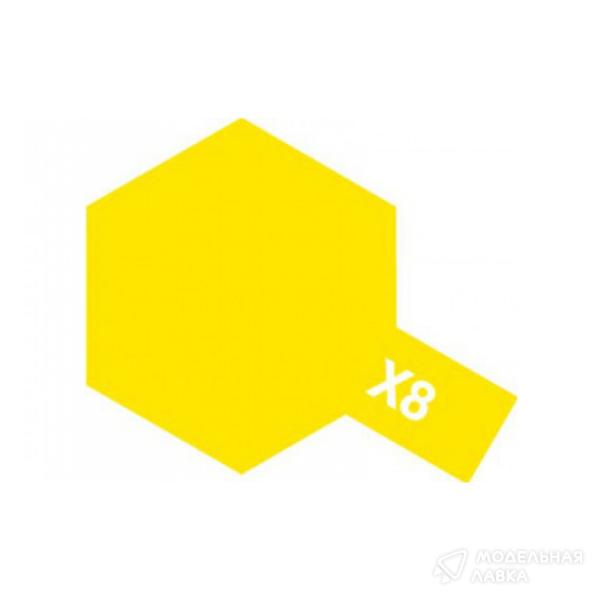 Краска глянцевая эмалевая (Лимон-Желтая), X-8 Tamiya