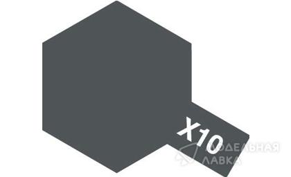 Краска глянцевая эмалевая (Пушечный металл), X-10 Tamiya