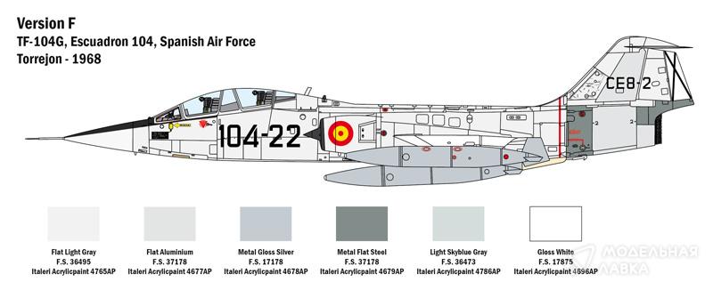 Сборная модель Lockheed Martin TF-104 G Starfighter Italeri