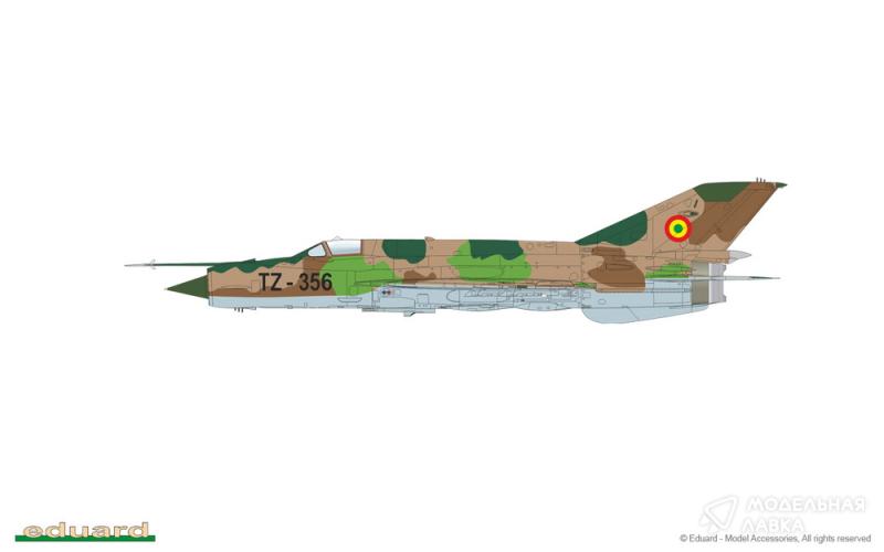 Сборная модель MiG-21MF interceptor Eduard