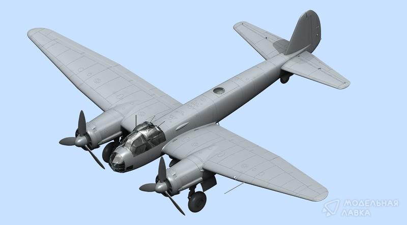 Сборная модель немецкий бомбардировщик Ju 88A-4, Вторая мировая война ICM