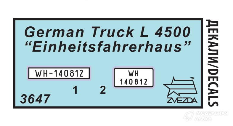 Фото #3 для Сборная модель немецкий тяжелый грузовик L 4500 c деревянной кабиной