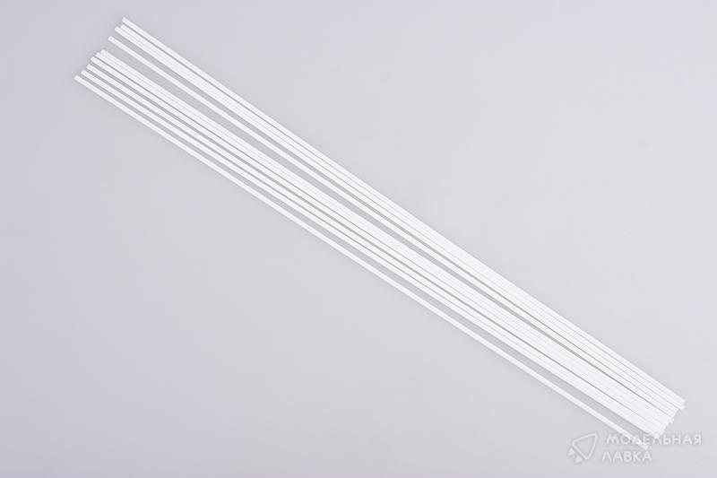 Пластиковые стержни (круглые белые матовые) диаметром 3мм длиной 40см (10шт) Tamiya