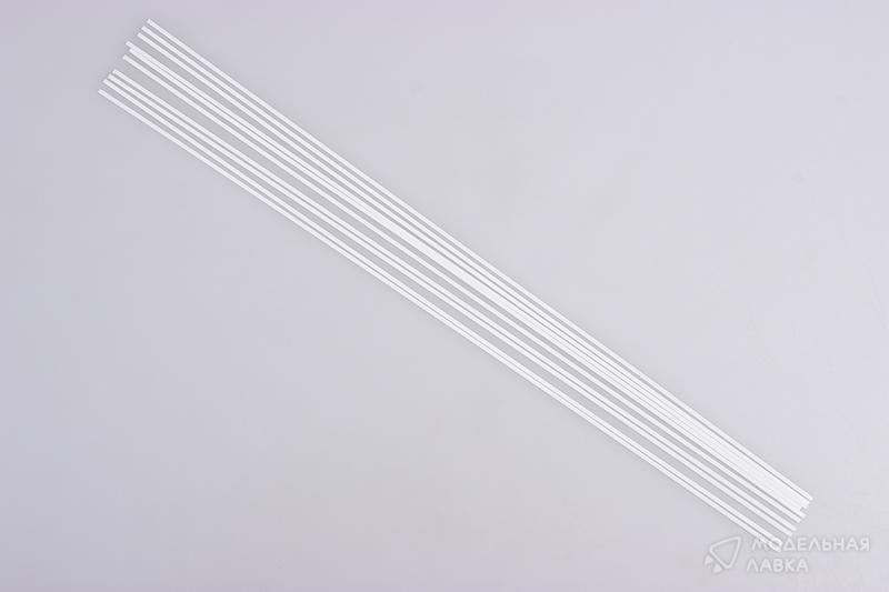 Пластиковые стержни (квадратные белые матовые) 2х2мм длиной 40см (10шт) Tamiya