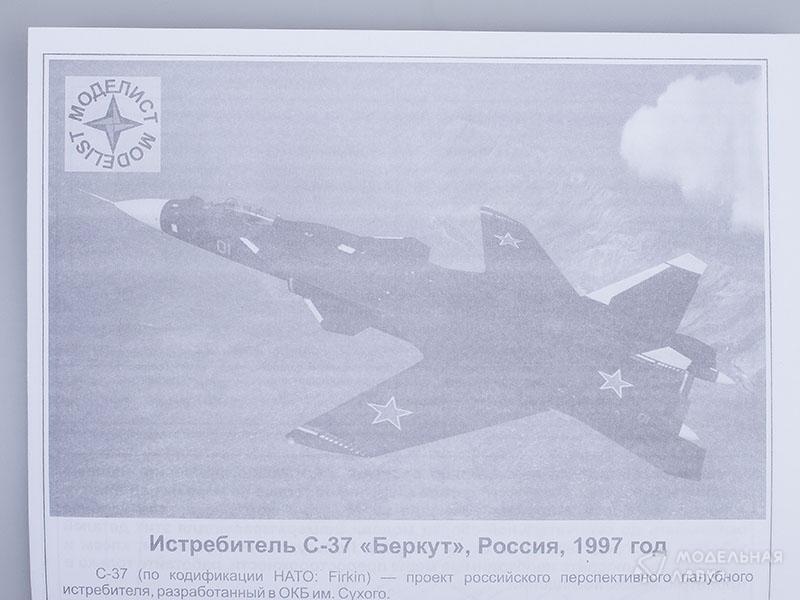 Фото #7 для Сборная модель российский истребитель С-37 "Беркут" с клеем, кисточкой и красками.