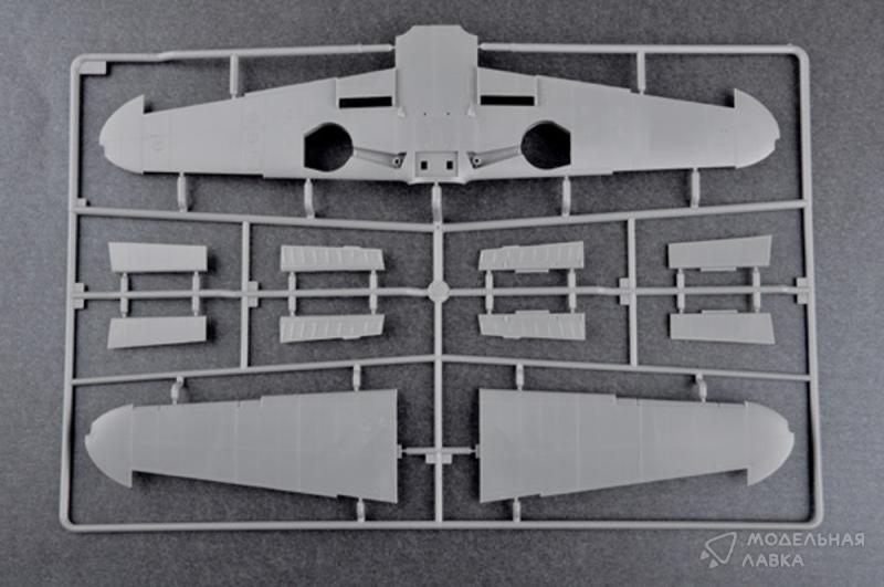 Сборная модель самолет Messerschmitt Bf 109G-6 (поздняя версия) Trumpeter