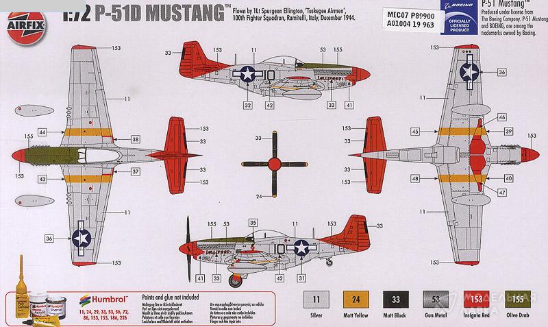 Фото #4 для Сборная модель самолет N.A.P-51D Mustang