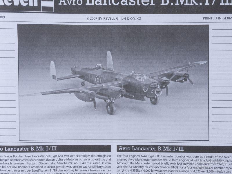 Фото #11 для Сборная модель самолёт Lancaster Mk I/III