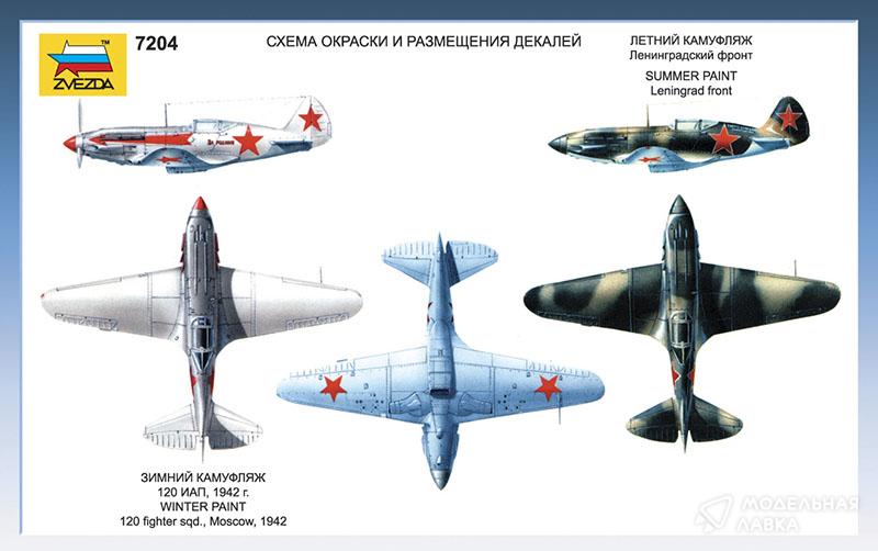 Сборная модель советский истребитель МиГ-3 Звезда