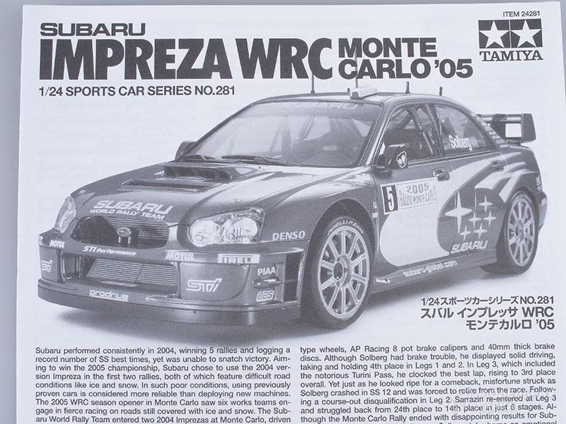 Фото #11 для Сборная модель Subaru Impreza Wrc Monte Carlo '05
