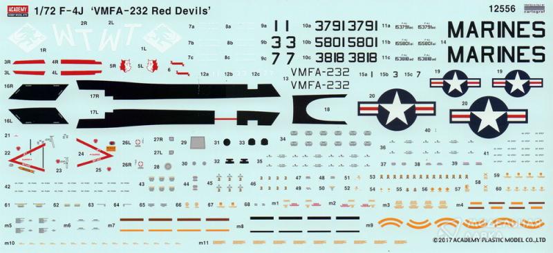 Фото #7 для Сборная модель USMC F-4J "VMFA-232 Red Devils"