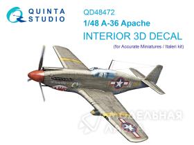 3D Декаль интерьера кабины A-36 (Accurate Miniatures/Italeri)