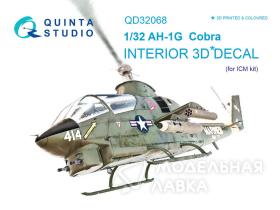 3D Декаль интерьера кабины AH-1G Cobra (для модели ICM)