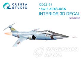 3D Декаль интерьера кабины F-104S-ASA (Italeri)