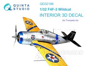 3D Декаль интерьера кабины F4F-3 Wildcat (Trumpeter)