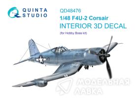 3D Декаль интерьера кабины F4U-2 Corsair (Hobby Boss)