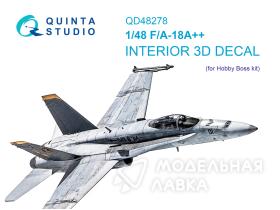 3D Декаль интерьера кабины F/A-18А++ (HobbyBoss)