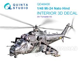 3D Декаль интерьера кабины Mi-24 Nato Hind (Trumpeter)