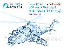 3D Декаль интерьера кабины Mi-24 Nato Hind (Trumpeter)(Малая версия)