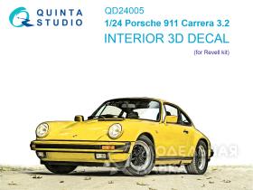 3D Декаль интерьера кабины Porsche 911 Carrera 3.2 (Revell)