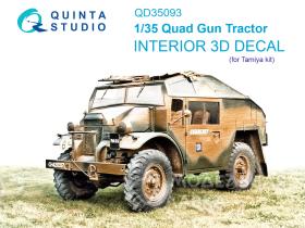3D Декаль интерьера кабины Quad Gun Tractor (Tamiya)