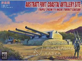 Austratt fort coastal artillery site triple 28cm turret Caesar