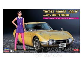 Автомобиль с фигуркой TOYOTA 2000GT "GOLD" w/60's GIRL'S FIGURE (Limited Edition)