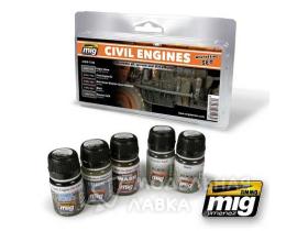 CIVIL ENGINES WEATHERING SET (гражданские двигатели)
