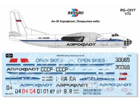 Декаль Ан-30 Аэрофлот, Открытое небо (Open Skies)