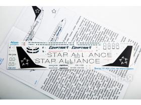 Декаль для самолета Boeing 737-800 Star Alliance Egyptair