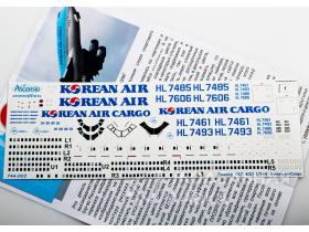 Декаль для самолета Boeing 747-400 Korean Air/Korean Air Cargo