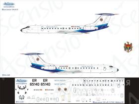 Декаль для самолета Tu-134A-3 Moldova VIP