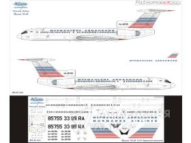Декаль для Ту-154М Мурманские Авиалинии