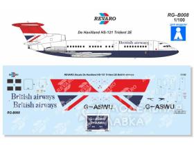 Декаль HS-121 Trident 2E British Airways