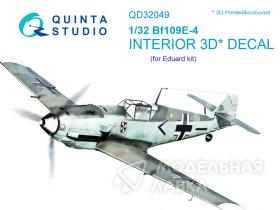 Декаль интерьера кабины Bf 109E-4 (для модели Eduard)